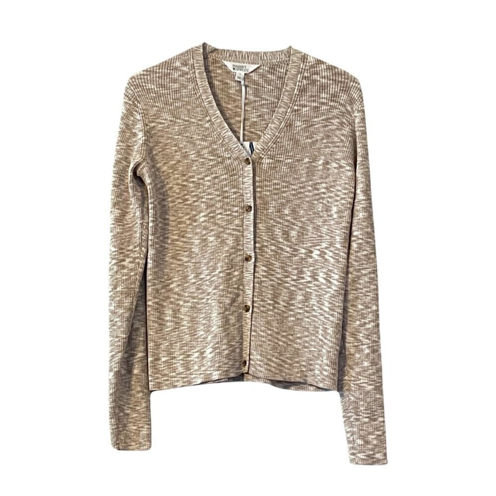 NWT Market & Spruce Stitch Fix  Ribbed Button V Neck Cardigan Sz. L
